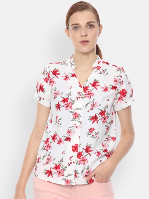 

Van Heusen Woman Women White Regular Fit Printed Casual Shirt