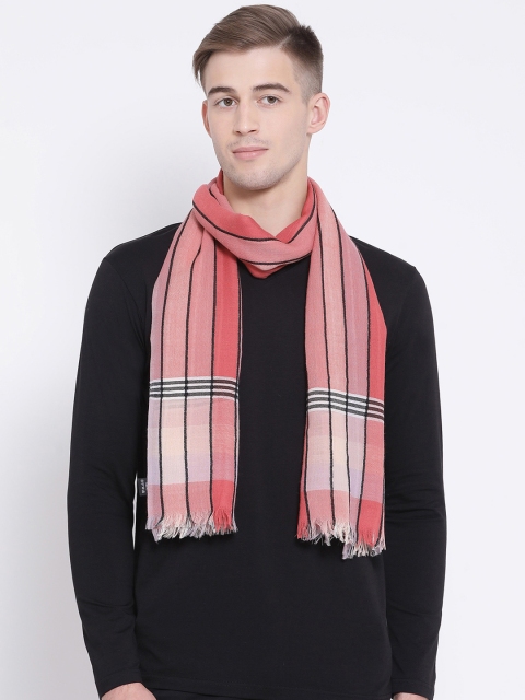 

SHINGORA Men Pink Striped Muffler