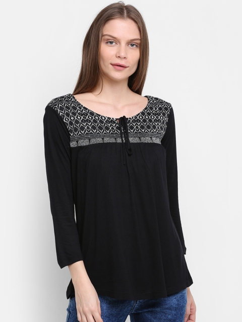 

Rute Women Black Printed Top