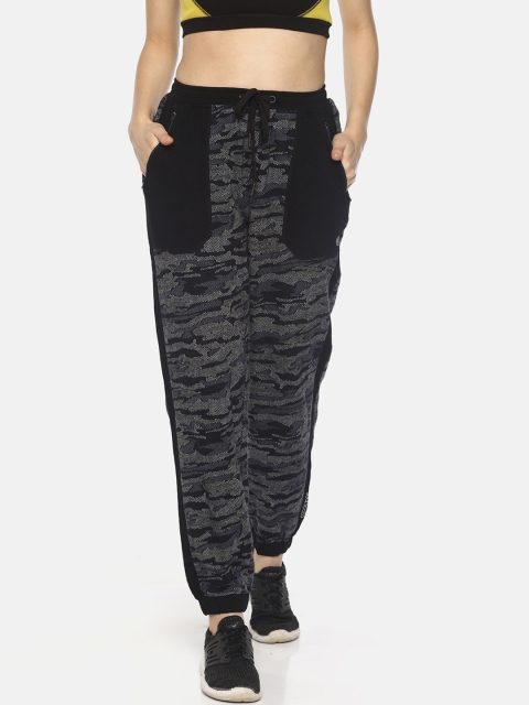 

Soul Space Women Black & Grey Camouflage Printed Joggers, Charcoal