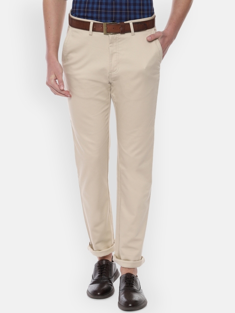 

Allen Solly Men Beige Regular Fit Solid Regular Trousers