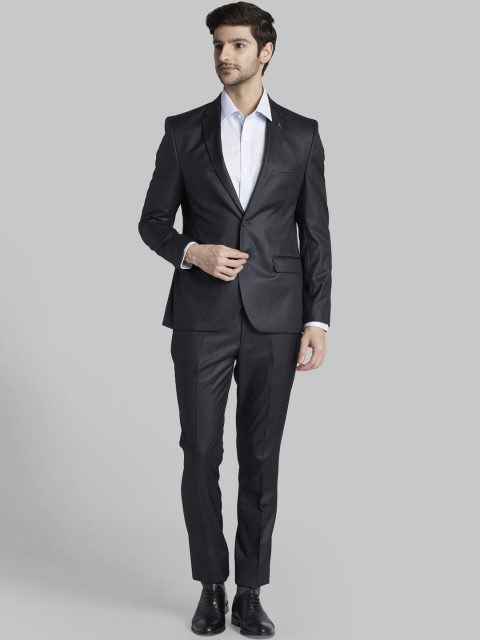

Parx Men Black Self Design Regular-Fit Single-Breasted Suit