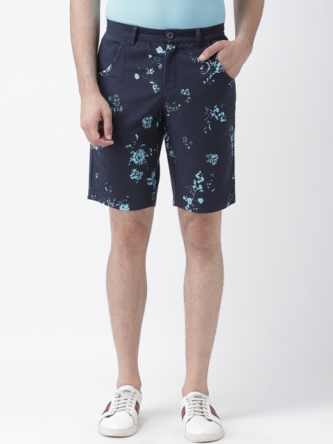 

Leo Sansini Men Navy Blue Printed Regular Fit Shorts