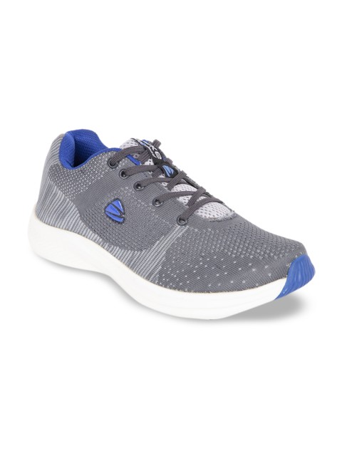 

Duke Men Grey Textile Running Shoes