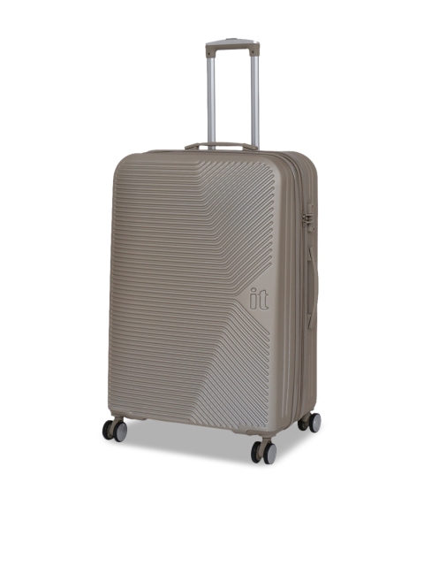

IT luggage Beige Textured Hard-Sided Large Trolley Bag