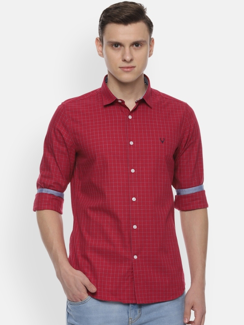 

Allen Solly Sport Men Red Slim Fit Checked Casual Shirt