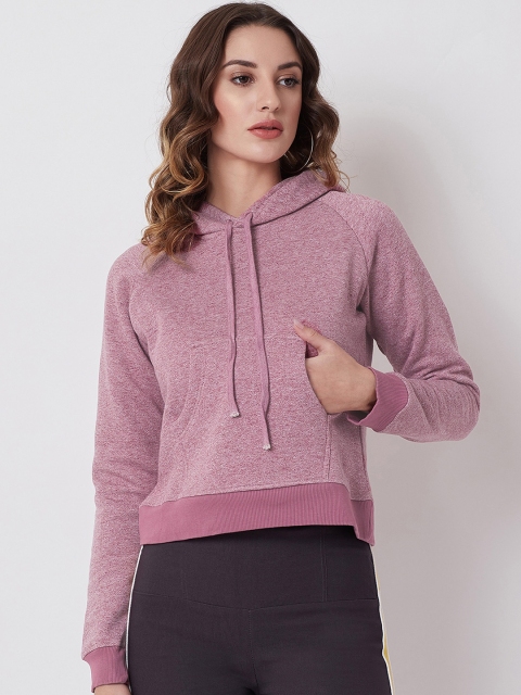 

Nun Women Pink Solid Hooded Sweatshirt