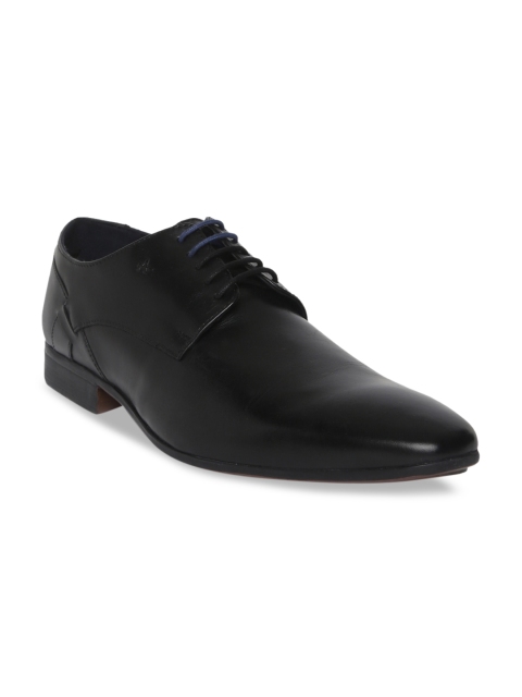 

Arrow Men Black Solid Leather Derbys