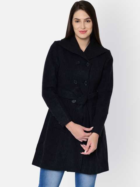 

Owncraft Women Charcoal Grey Longline Regular-Fit Overcoat