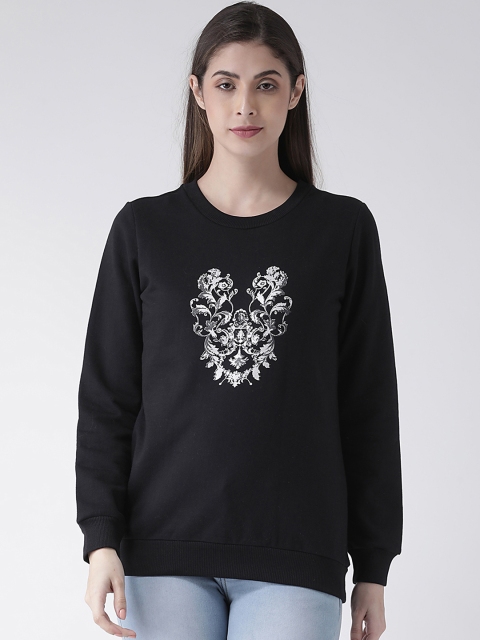 

The Vanca Women Black Printed Sweatshirt