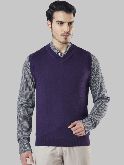 

Raymond Men Violet Solid Sweater