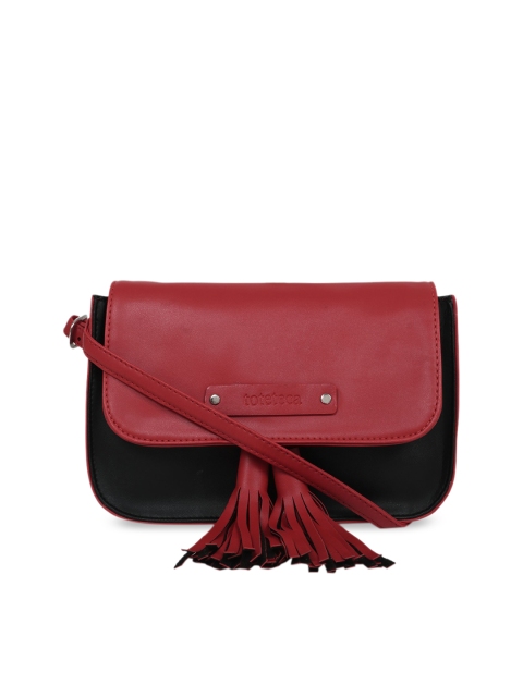 

Toteteca Red Colourblocked Sling Bag