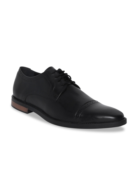 

Arrow Men Black Solid Leather Derbys