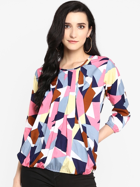 

Indietoga Women Pink Embellished Top
