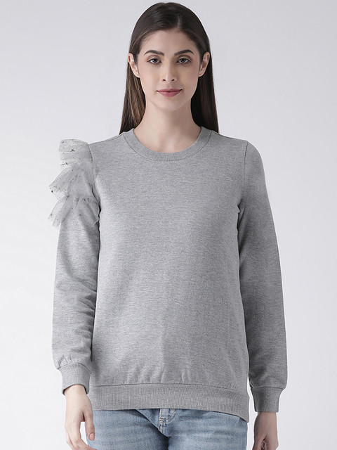 

The Vanca Women Grey Solid Sweatshirt