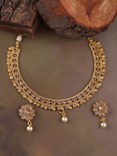 

Voylla Women Gold-Toned Handcrafted Jewellery Set