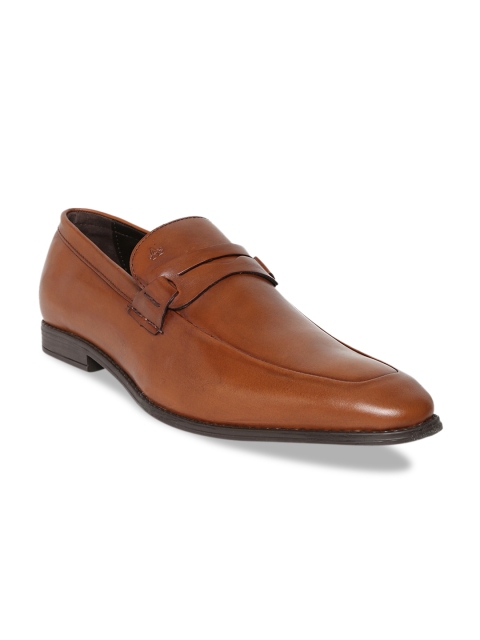 

Arrow Men Tan Brown Solid Leather Penny Loafers