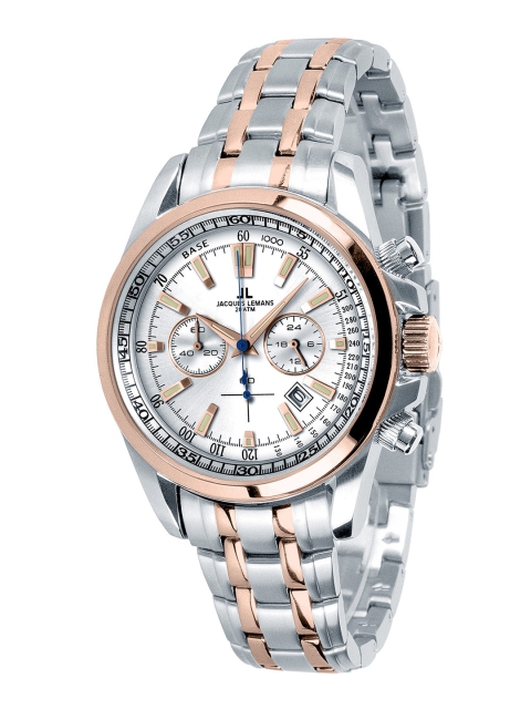 

Jacques Lemans Men White & Silver-Toned Analogue Watch 1-1117PN