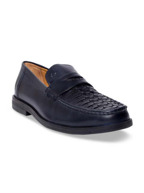 

Arrow Men Navy Blue Leather Loafers