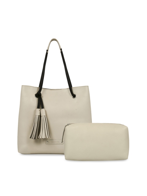 

Toteteca White Solid Shoulder Bag