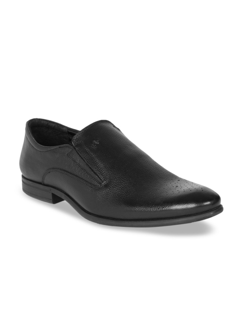 

Arrow Men Black Solid Leather Formal Slip-On Shoes