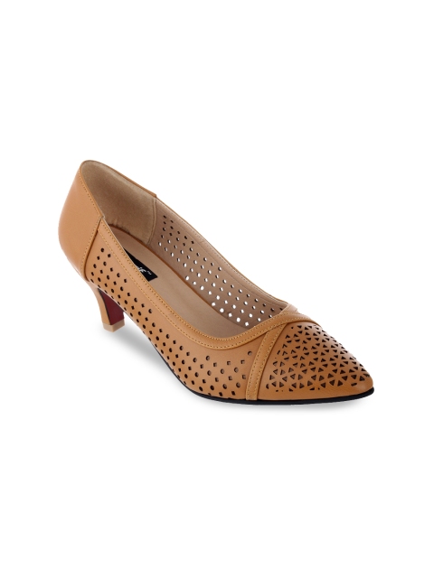 

Sherrif Shoes Women Tan Brown Solid Pumps