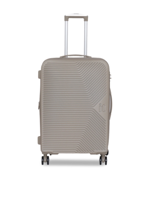 

IT luggage Beige Textured Hard-Sided Medium Trolley Bag