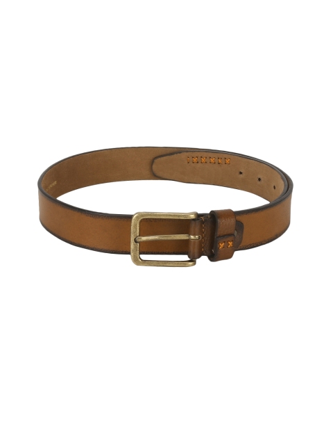 

Red Tape Men Tan Brown Textured Leather Belt