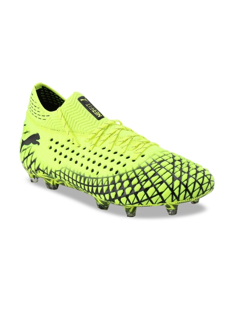 

Puma Men Lime Green FUTURE 4.1 NETFIT FG/AG Textile Football Shoes 10557903