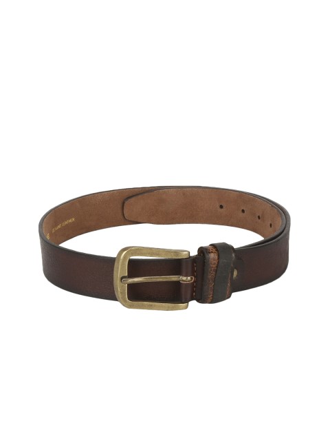 

Red Tape Men Brown Textured Leather Belt