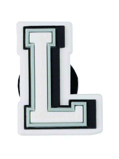 

Crocs Unisex White & Black Letter L Jibbitz Shoe Charm