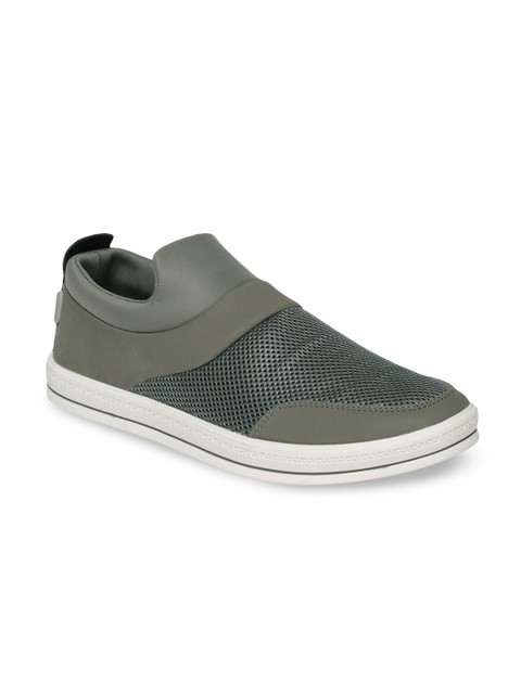 

Flying Machine Men Grey Slip-On Sneakers
