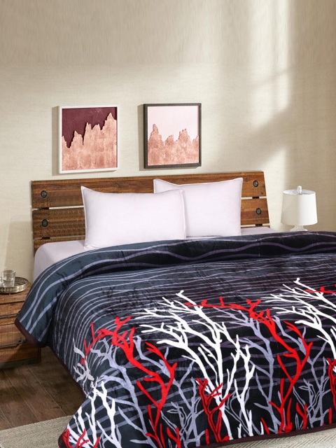 

Signature Blue & White Printed Mild Winter 380 GSM Double Bed Blanket