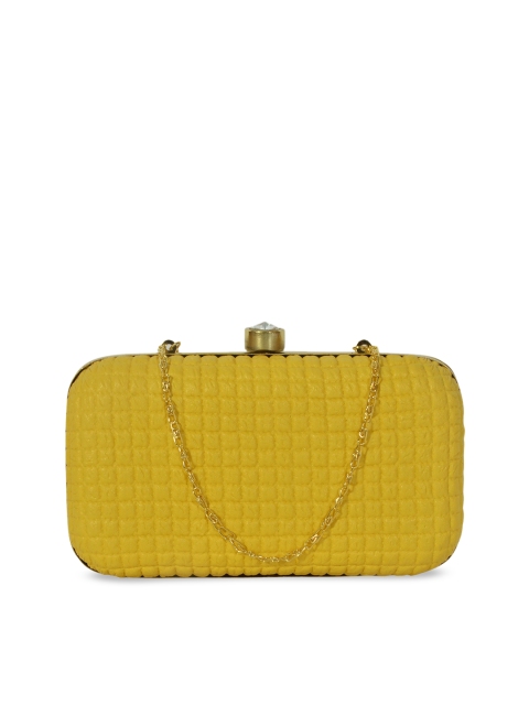 

Diwaah Mustard Yellow Solid Clutch