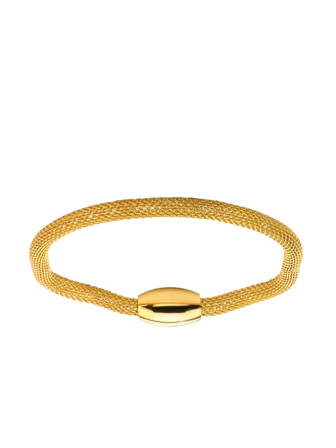 

Inox Jewelry Gold-Toned Stainless Steel Polished Mesh Bracelet