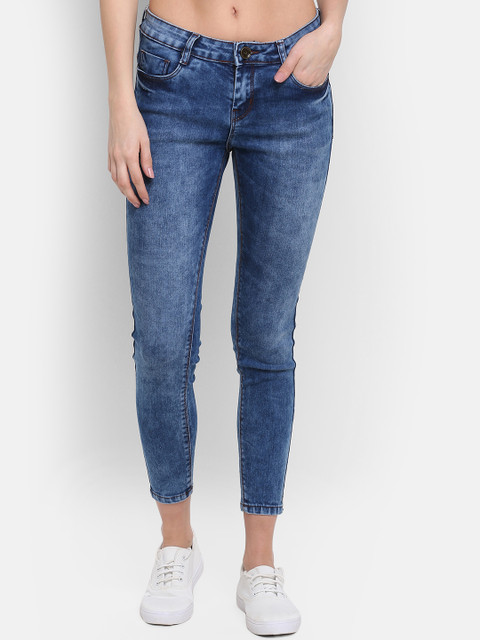 

ZHEIA Women Blue Skinny Fit Mid-Rise Clean Look Jeans