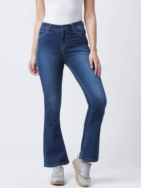 

Devis Women Blue Bootcut High-Rise Clean Look Cropped Stretchable Jeans