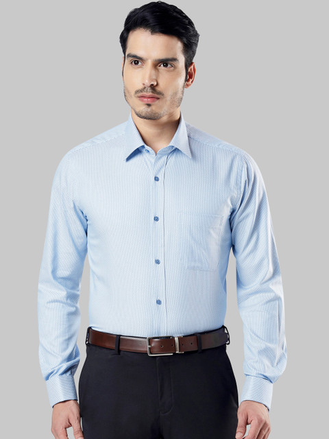 

Raymond Men Blue Regular Fit Printed Casual Shirt