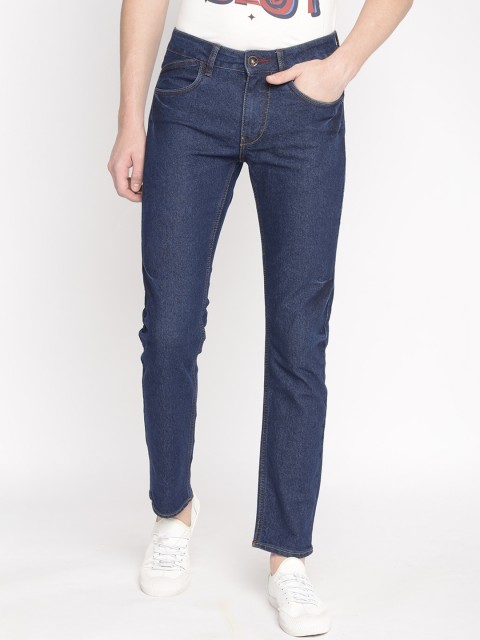 

Newport Men Navy Blue Slim Fit Mid-Rise Clean Look Stretchable Jeans