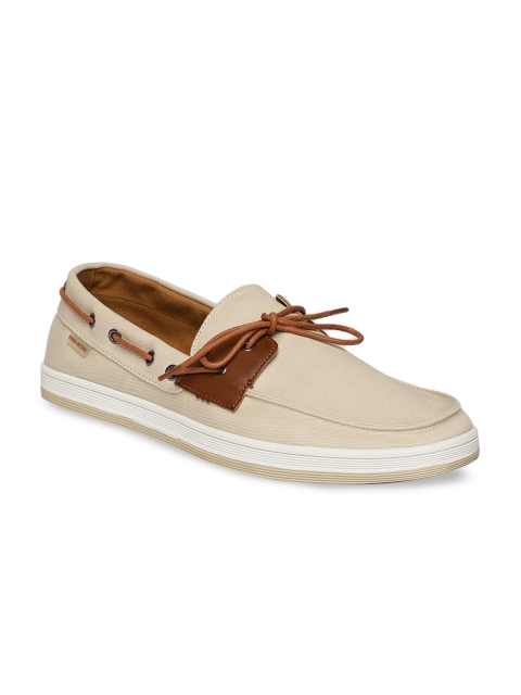 

Flying Machine Men Beige Boat Shoes