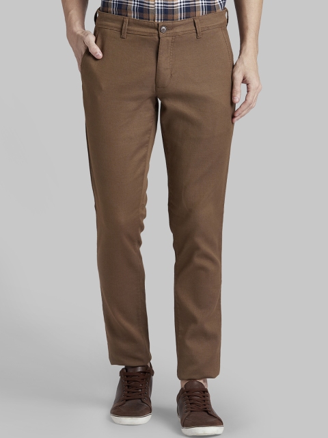 

Parx Men Khaki Brown Regular Fit Solid Regular Trousers