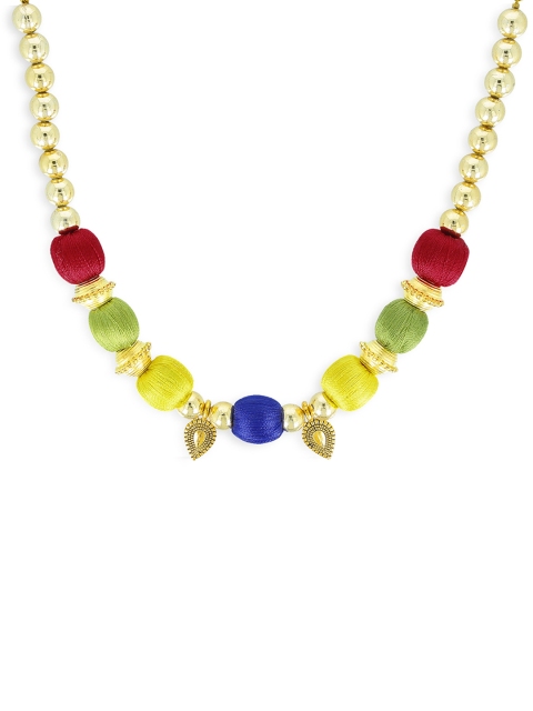 

AKSHARA Girls Multicoloured Synthetic Handcrafted Necklace, Multi