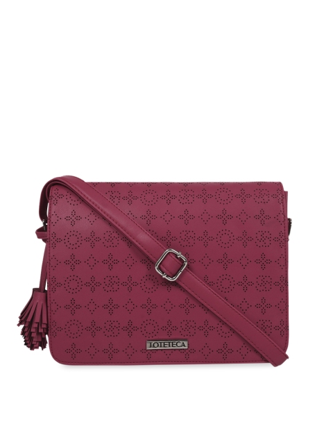 

Toteteca Pink Self Design Sling Bag