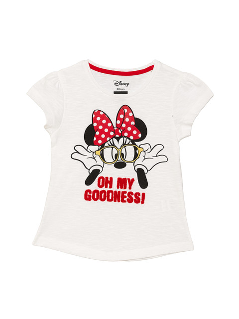 

Kids Ville Mickey & Friends featured White Tshirt for Girls