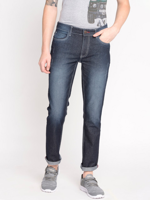 

Newport Men Navy Blue Slim Fit Mid-Rise Clean Look Stretchable Jeans