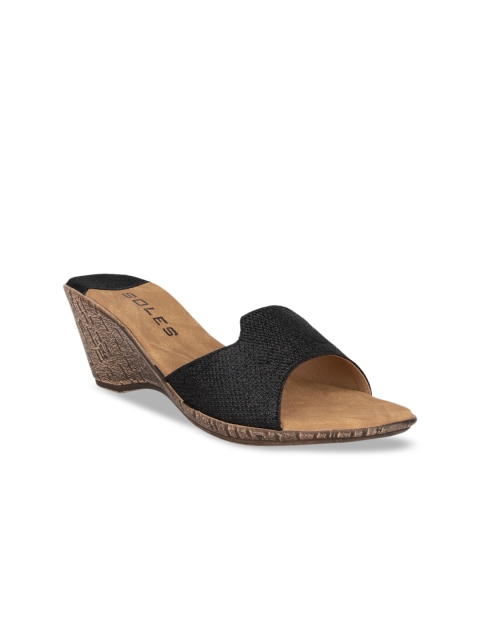 

SOLES Women Black Solid Heels