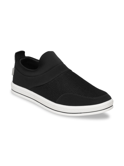 

Flying Machine Men Black Slip-On Sneakers