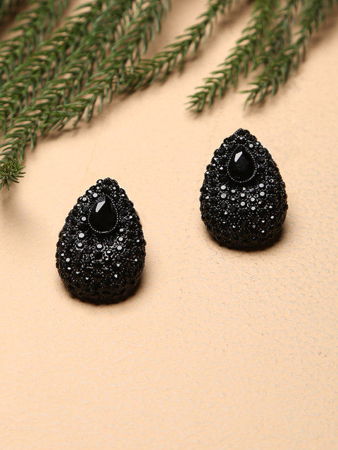 

Mali Fionna Black Teardrop-Shaped Studs