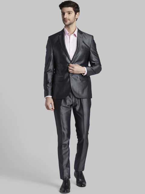 

Parx Men Grey Solid Regular-Fit Single-Breasted Suit