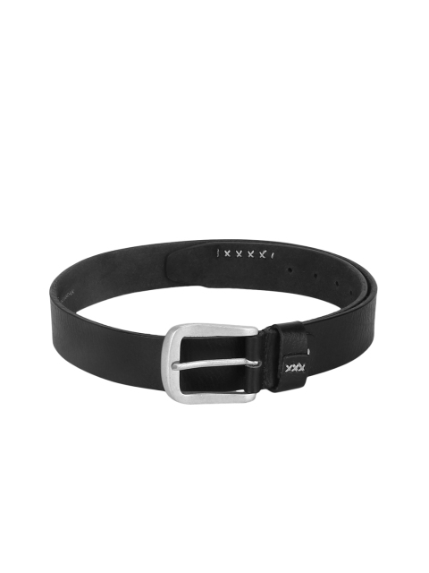 

Red Tape Men Black Textured Leather Belt